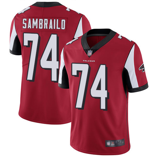 Atlanta Falcons Limited Red Men Ty Sambrailo Home Jersey NFL Football #74 Vapor Untouchable
